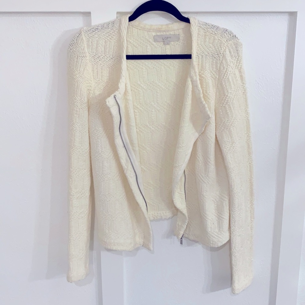 Loft knit sweater jacket